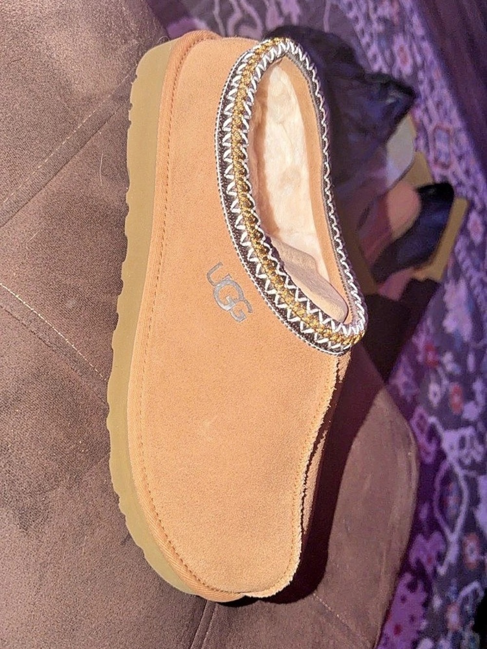 UGG Tasman Slipper Tan & Black Slippers